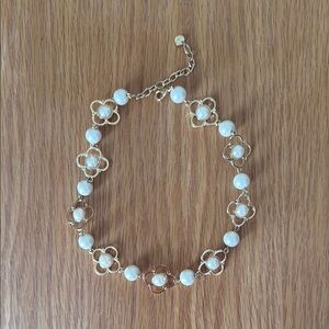 Talbots Gold and White Necklace